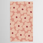 Terracotta Pink Retro Flower Tablecloth Gallery Image 2