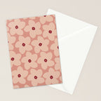Terracotta Pink Retro Flower Stationery Card Gallery Image 2