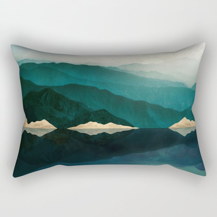 Waters Edge Reflection Rectangular Pillow Gallery Image 2