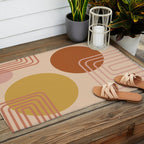 Modern Desert Abstract Shapes and Lines Outdoor Rug Gallery Image 2