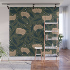 Pretty hand drawn floral pattern Wall Mural Gallery Image 1