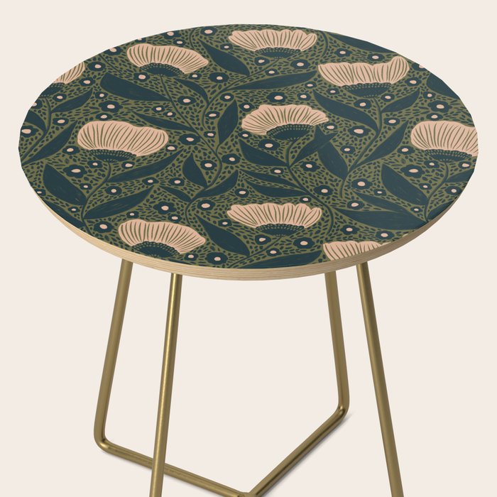Pretty hand drawn floral pattern Side Table Gallery Image 2
