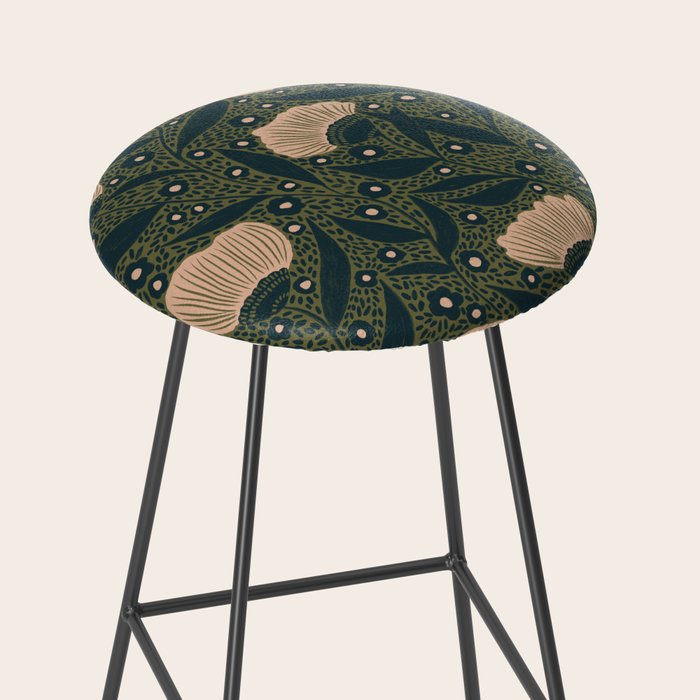 Pretty hand drawn floral pattern Stool Gallery Image 2