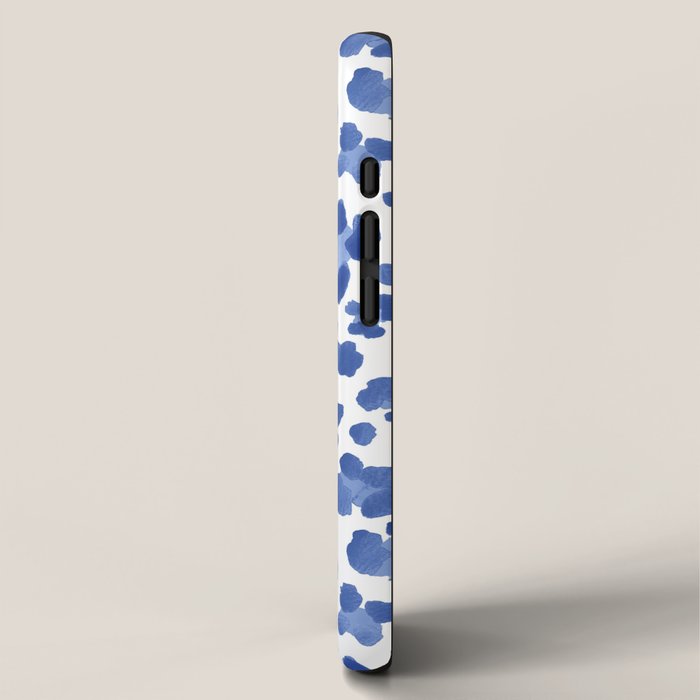 Blue Leopard Print iPhone Case Gallery Image 2