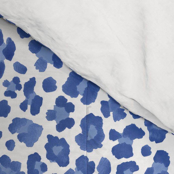 Blue Leopard Print Comforter Gallery Image 4