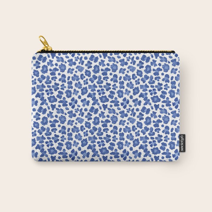 Blue Leopard Print Carry All Pouch Gallery Image 1
