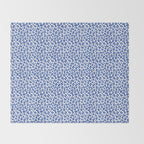 Blue Leopard Print Throw Blanket Gallery Image 2