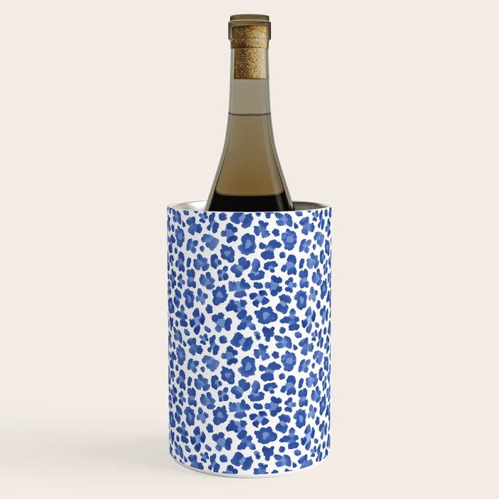 Blue Leopard Print Wine Chiller Gallery Image 2