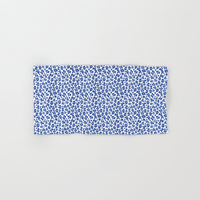 Blue Leopard Print Bath Towel Gallery Image 1