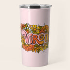 Virgo Flowers Travel Mug Gallery Image 1
