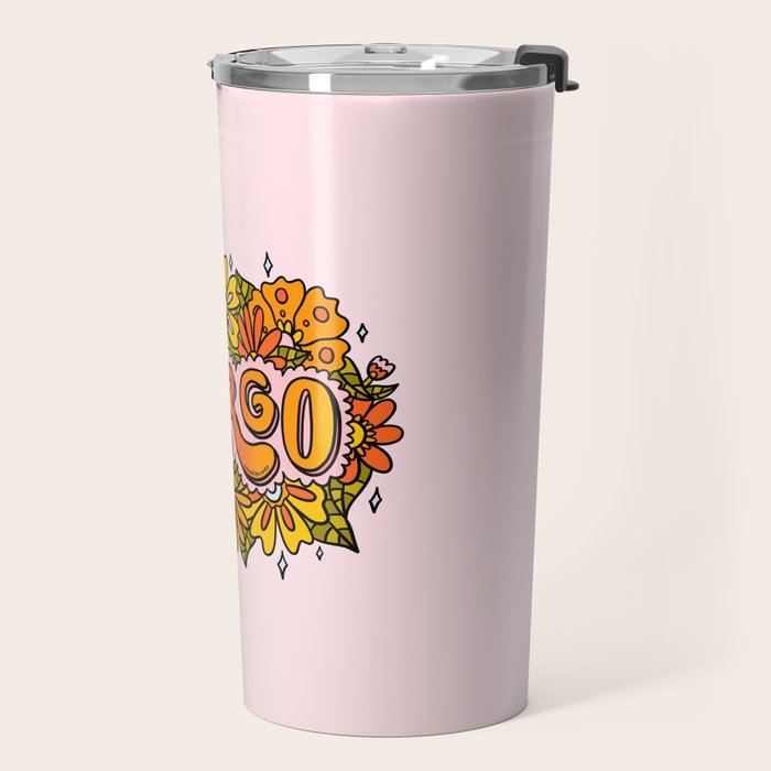 Virgo Flowers Travel Mug Gallery Image 2