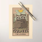 The Lovers - Raccoons Tarot Wrapping Paper Gallery Image 1