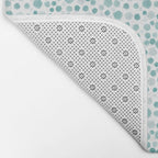 Mint Watercolor Dots - Aqua, Teal, Mint, Blue Bath Mat Gallery Image 2