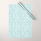 Mint Watercolor Dots - Aqua, Teal, Mint, Blue Wrapping Paper Gallery Image 1