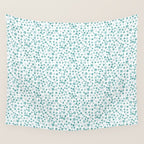 Mint Watercolor Dots - Aqua, Teal, Mint, Blue Wall Tapestry Gallery Image 4
