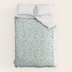 Mint Watercolor Dots - Aqua, Teal, Mint, Blue Duvet Cover Gallery Image 6