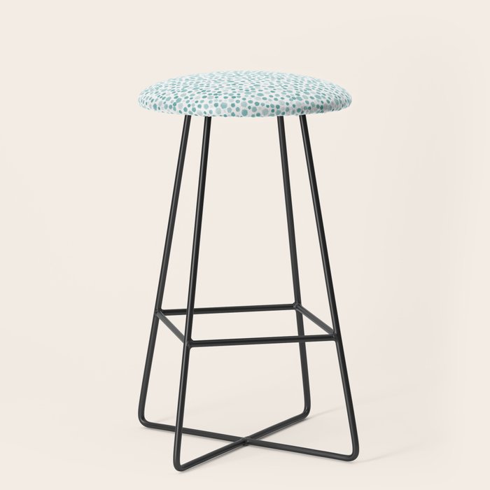 Mint Watercolor Dots - Aqua, Teal, Mint, Blue Stool Gallery Image 1