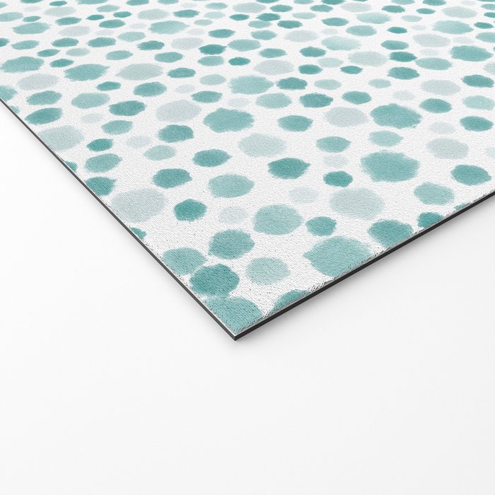 Mint Watercolor Dots - Aqua, Teal, Mint, Blue Welcome Mat Gallery Image 2