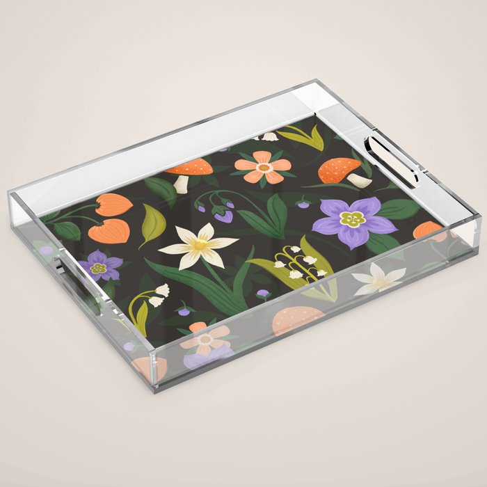 Woodland Wildflowers Acrylic Tray Gallery Image 1
