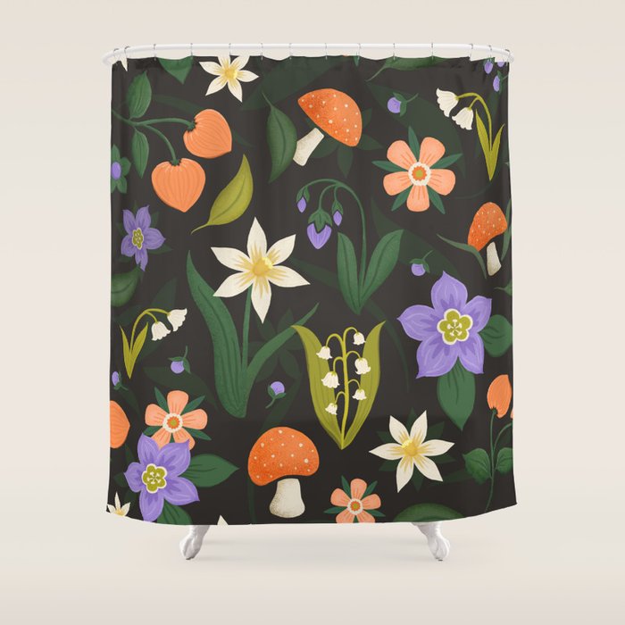Woodland Wildflowers Shower Curtain Gallery Image 1