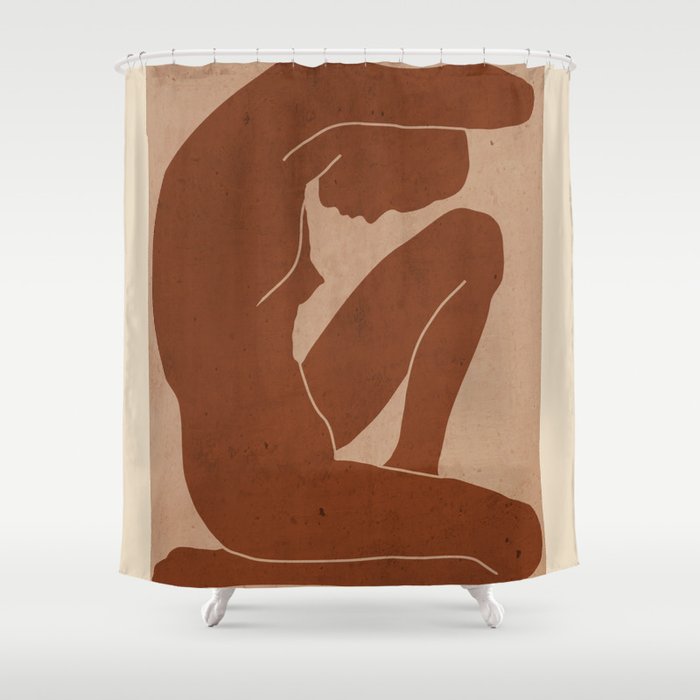 Abstract Nude Art Shower Curtain Gallery Image 1
