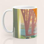 Mid Century Colorful Travel Posters Forth Bridge British Railways Coffee Mug Gallery Image 3