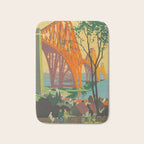 Mid Century Colorful Travel Posters Forth Bridge British Railways Bath Mat Gallery Image 1