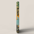 Mid Century Colorful Travel Posters Forth Bridge British Railways iPhone Case Gallery Image 2