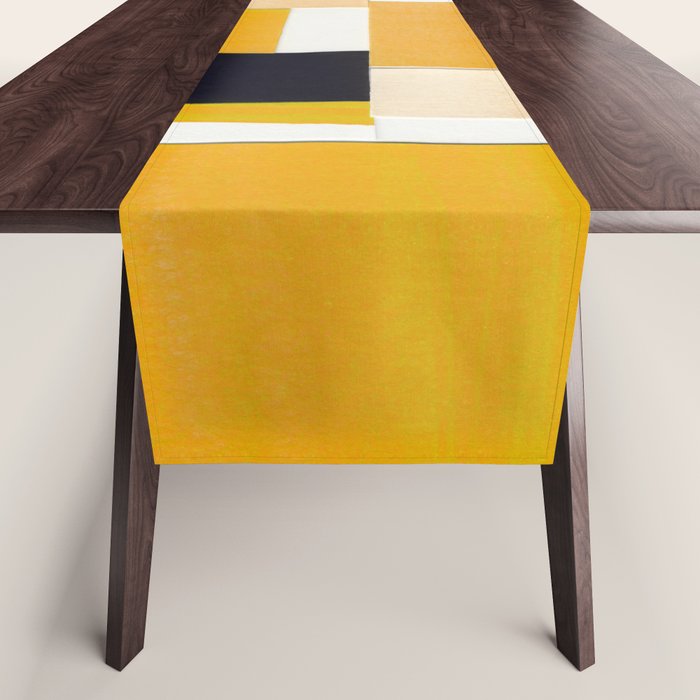 Yellow Abstract Collage Table Runner Gallery Image 1