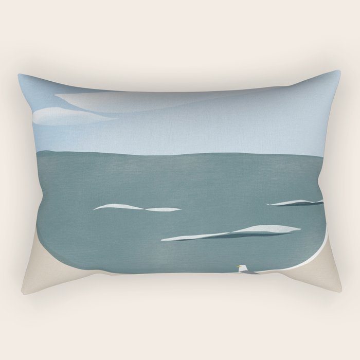 Seagull and starfish Rectangular Pillow Gallery Image 1
