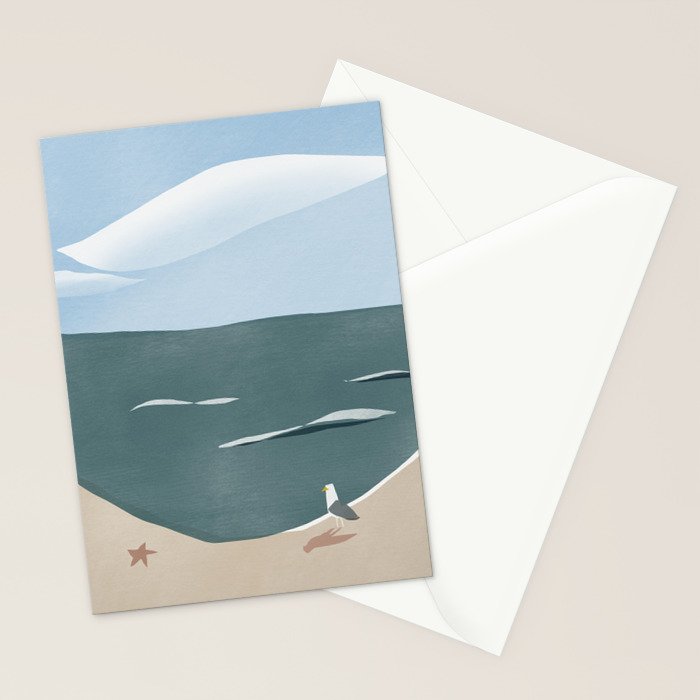 Seagull and starfish Stationery Card Gallery Image 2