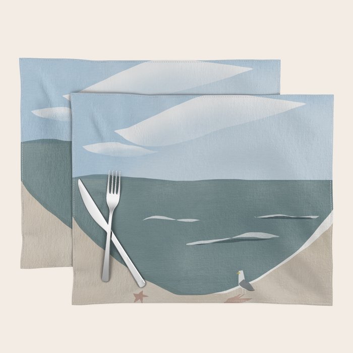Seagull and starfish Placemat Gallery Image 1