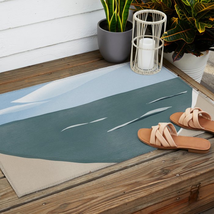 Seagull and starfish Outdoor Rug Gallery Image 2