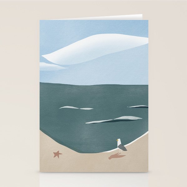 Seagull and starfish Stationery Card Gallery Image 2