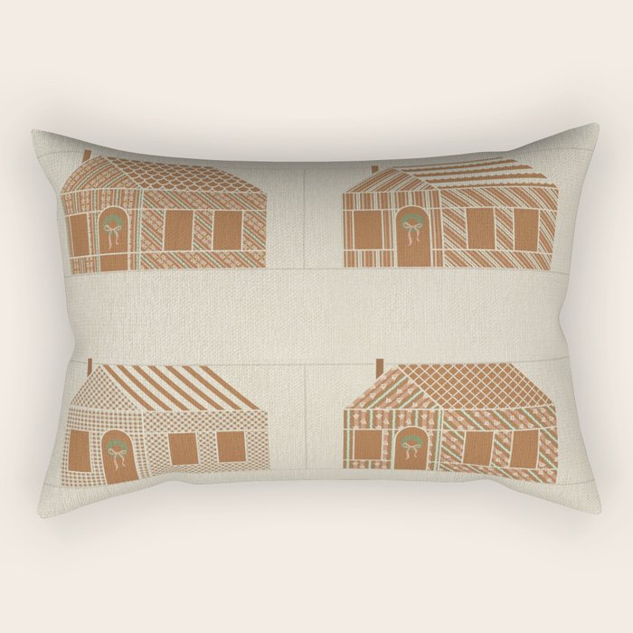Cozy Ginger Cottages Rectangular Pillow Gallery Image 1