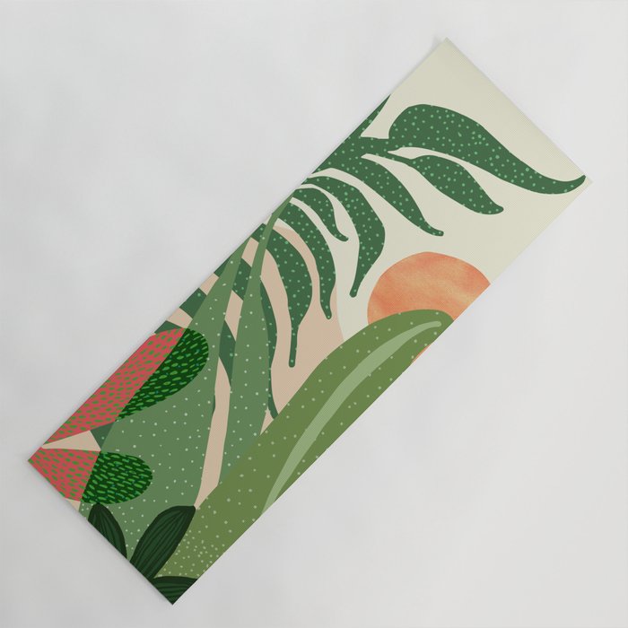 Desert Garden Sunset Landscape Yoga Mat Gallery Image 1