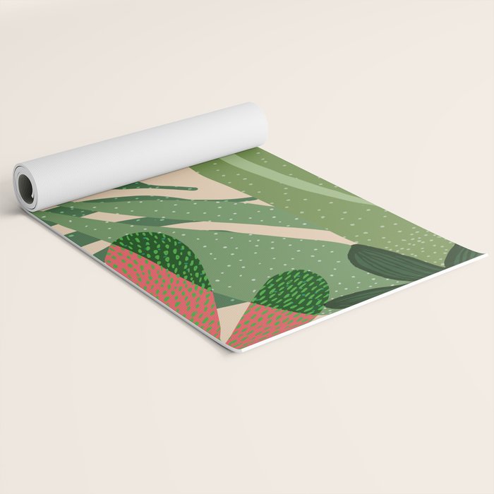 Desert Garden Sunset Landscape Yoga Mat Gallery Image 2