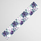 Abstract leaf monstera violet Table Runner Gallery Image 3