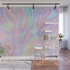 Liquid Colorful Abstract Rainbow Paint Wall Mural Gallery Image 1