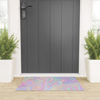 Liquid Colorful Abstract Rainbow Paint Welcome Mat Gallery Image 3
