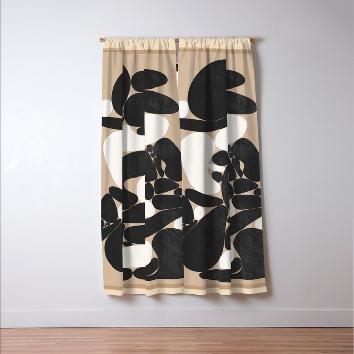Abstract Pebbles Window Curtain Gallery Image 3