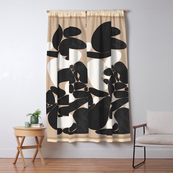 Abstract Pebbles Window Curtain Gallery Image 5