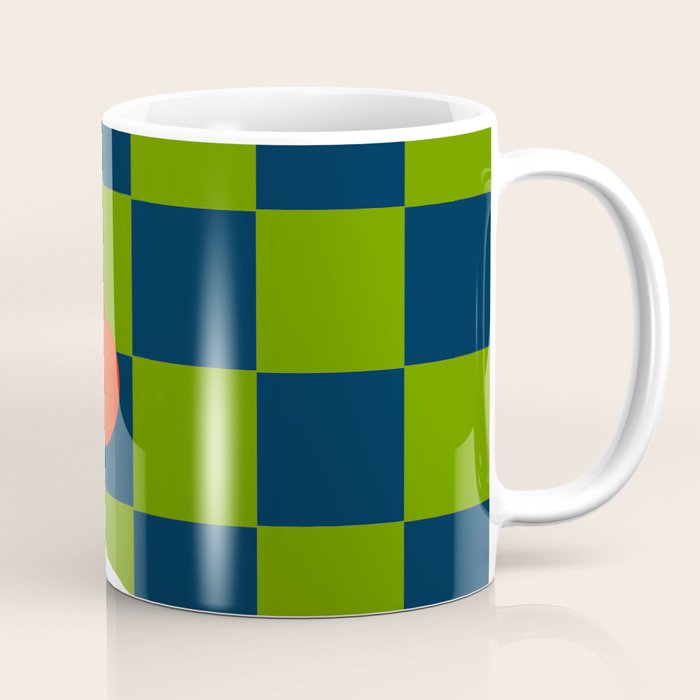 Moods, Checkers Girl Friends Chic Chess, Modern Bohemian Eclectic Woman Girl Boss, BFF Fashion Style Coffee Mug Gallery Image 1
