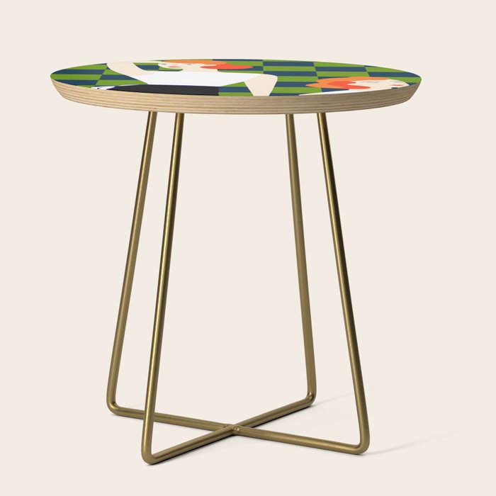 Moods, Checkers Girl Friends Chic Chess, Modern Bohemian Eclectic Woman Girl Boss, BFF Fashion Style Side Table Gallery Image 1