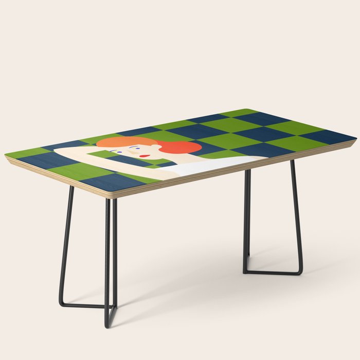 Moods, Checkers Girl Friends Chic Chess, Modern Bohemian Eclectic Woman Girl Boss, BFF Fashion Style Coffee Table Gallery Image 1