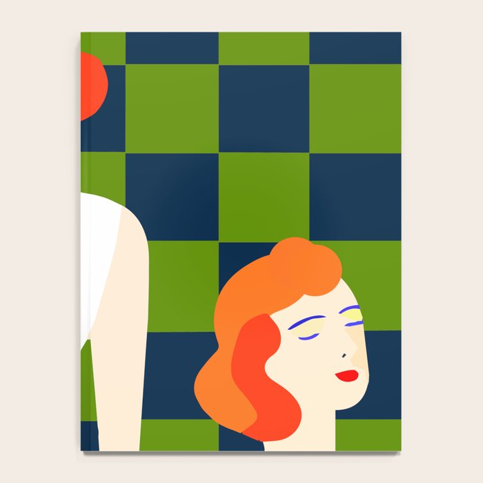 Moods, Checkers Girl Friends Chic Chess, Modern Bohemian Eclectic Woman Girl Boss, BFF Fashion Style Notebook Gallery Image 4