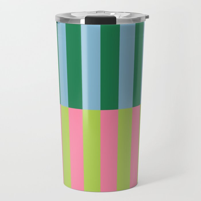 Vibrant Stripe Design: Modern Colorful Pattern for Dynamic Visuals Travel Mug Gallery Image 1