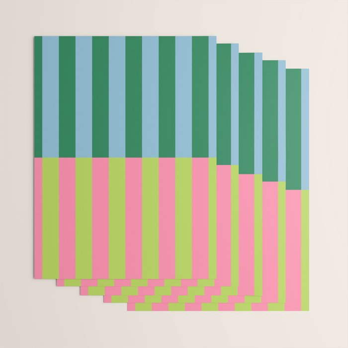 Vibrant Stripe Design: Modern Colorful Pattern for Dynamic Visuals Wrapping Paper Gallery Image 3