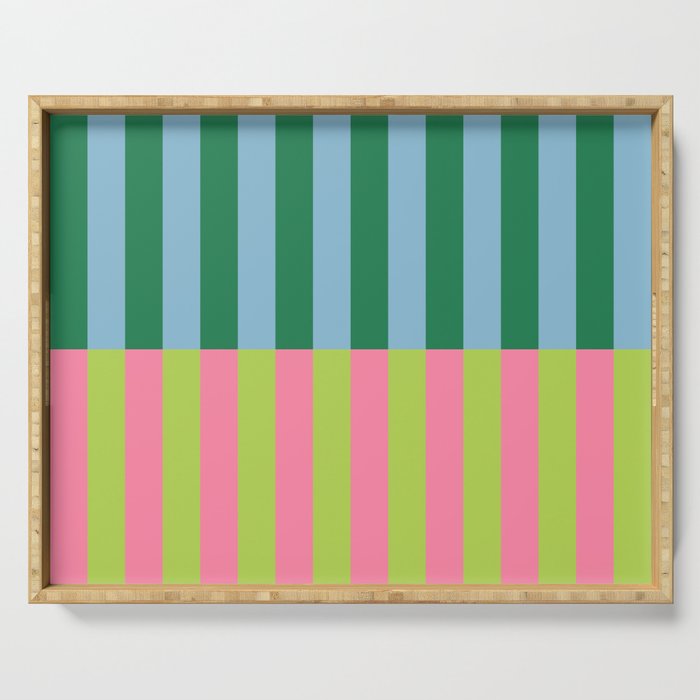 Vibrant Stripe Design: Modern Colorful Pattern for Dynamic Visuals Serving Tray Gallery Image 1
