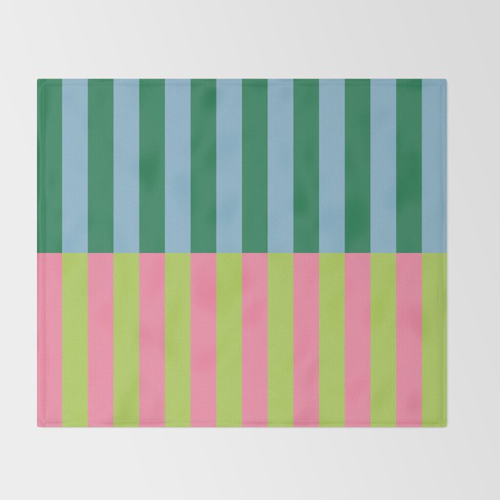 Vibrant Stripe Design: Modern Colorful Pattern for Dynamic Visuals Throw Blanket Gallery Image 2